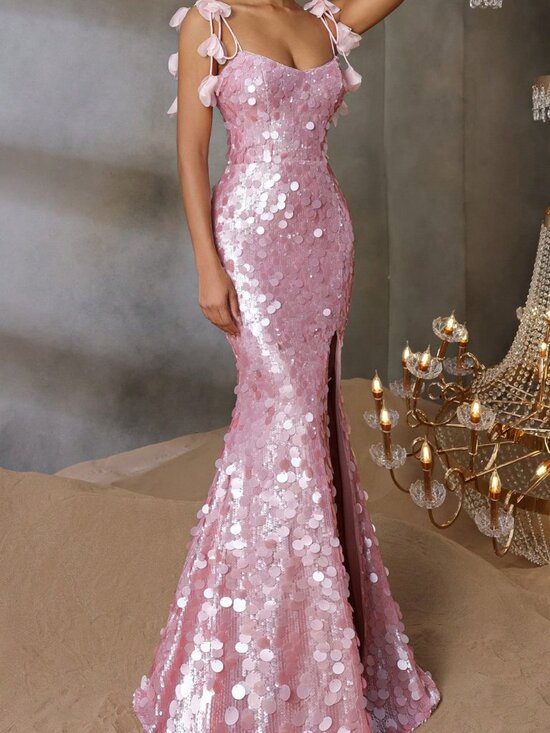 Dresses & Skirts - Pink Elegant Women's Sequin Formal Evening Gown